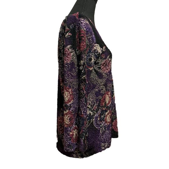 Chicos Blouse 2 Womens Medium Vintage Slinky Top Y2K 90s Fairy Goth Whimsigoth - Picture 2 of 6